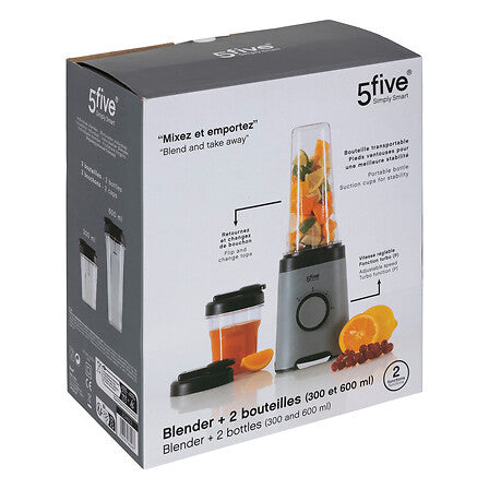5five Simply Smart – Blender mit 2 Flaschen (300 ml und 600 ml)