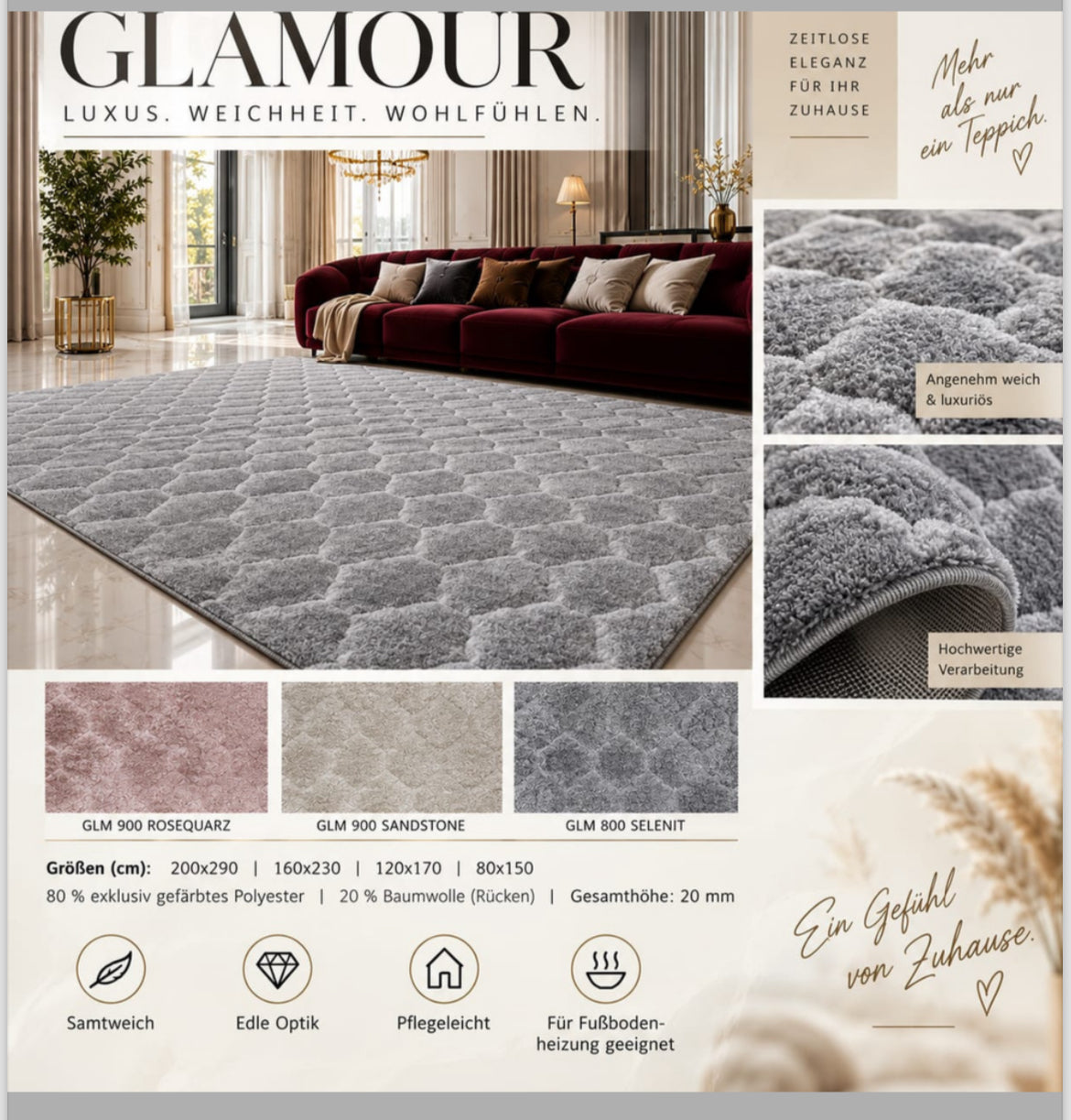 TEPPICH GLAMOUR 80X150CM