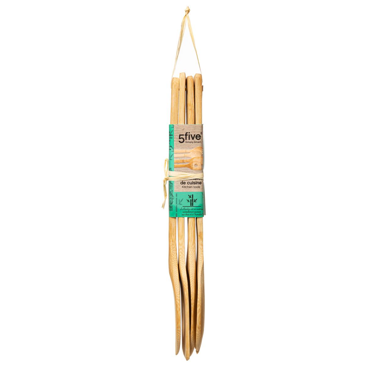 4 Küchenutensilien Bambus 30cm