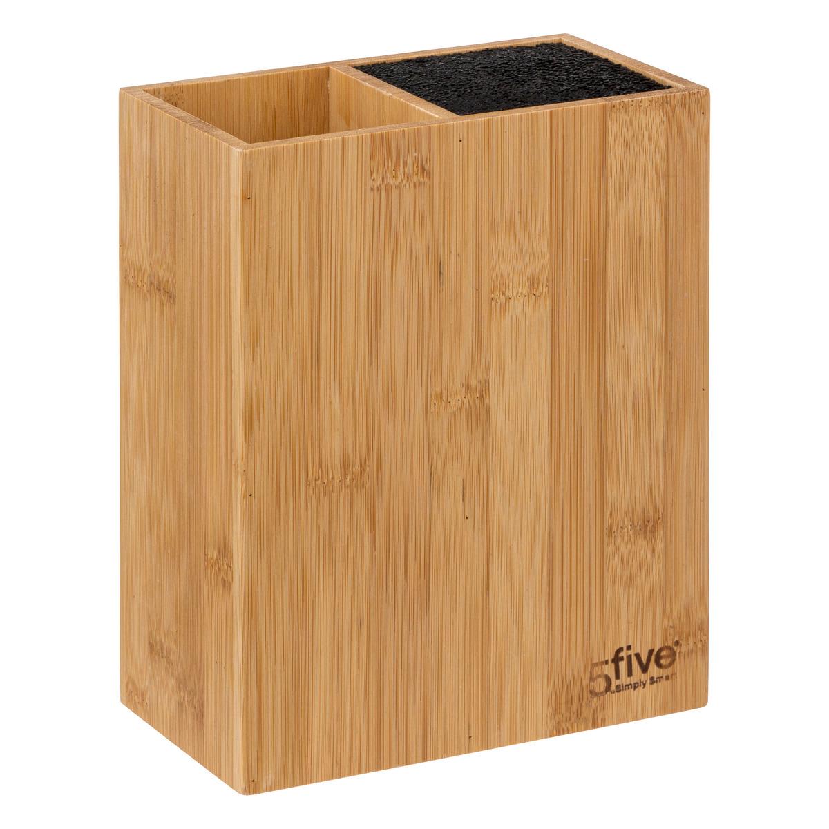 Block mit 5 Messern und 5 Utensilien BAMBUS 5Five