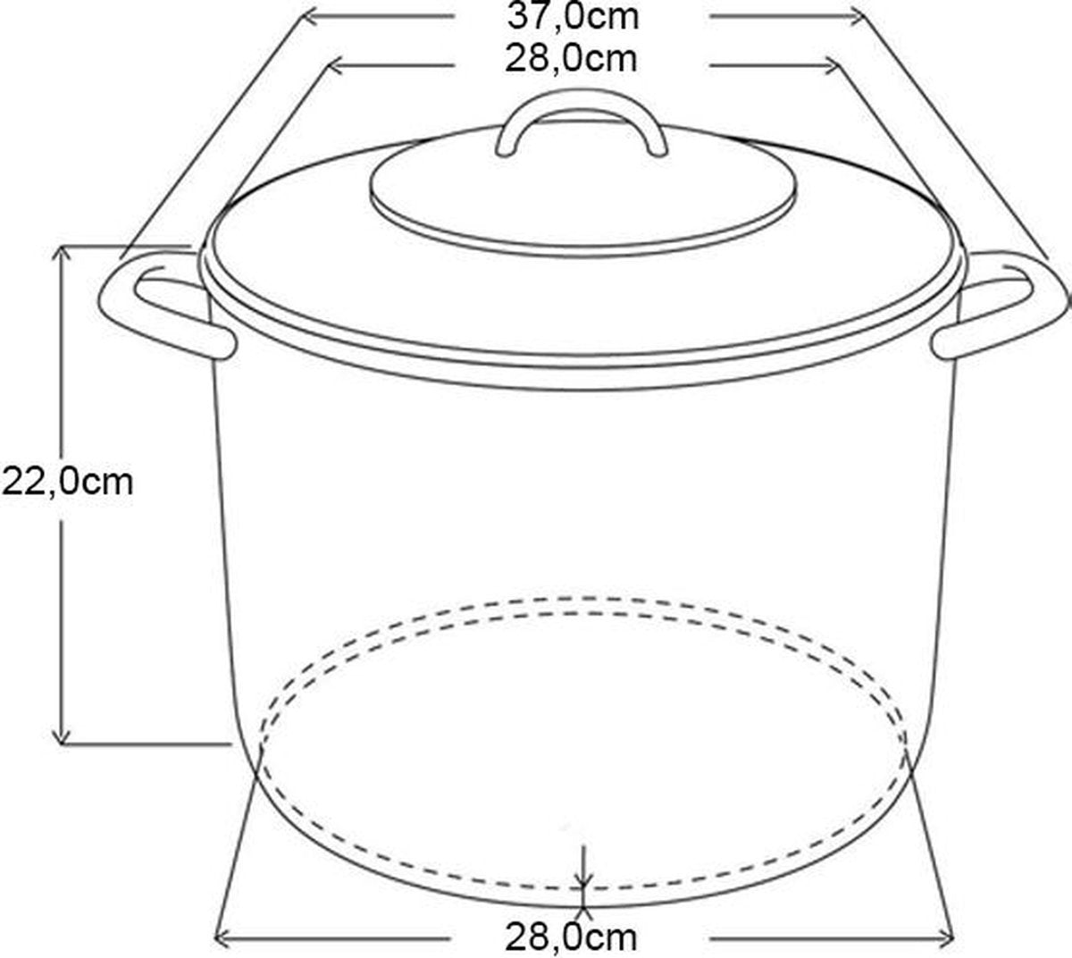 Edelstahl-Kochtopf 12 liter