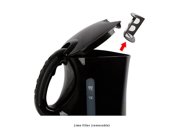 Wasserkocher 1 Liter 900 Watt schwarz