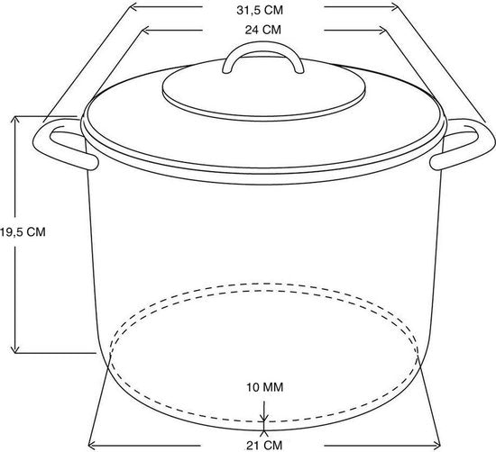 Kochtopf Edelstahl 6 Liter